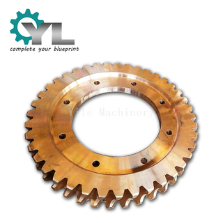 Large Module Gear Parts Forging Copper Worm Wheel 